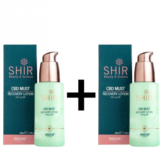 1+1 PASIŪLYMAS: SHIR CBD MUST RECOVERY LOTION 100mg - 50ml