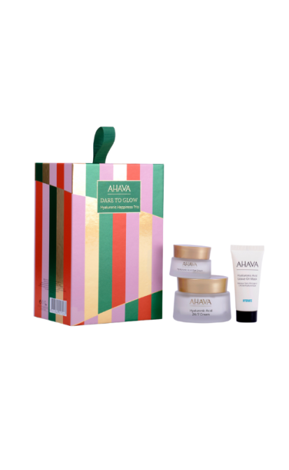 AHAVA DARE TO GLOW HYALURONIC HAPPINESS TRIO DOVANŲ RINKINYS