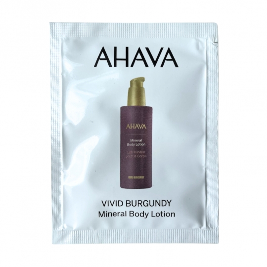 AHAVA MINERAL VIVID BURGUNDY KŪNO LOSJONAS, 6 ML