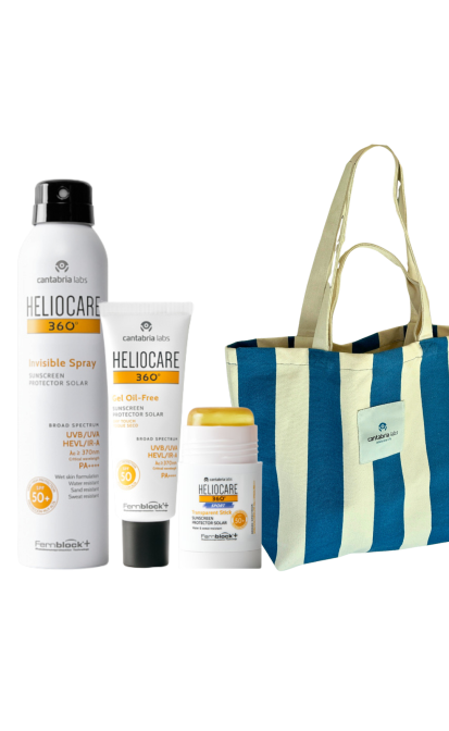 CANTABRIA LABS Heliocare rinkinys + vasariškas krepšys