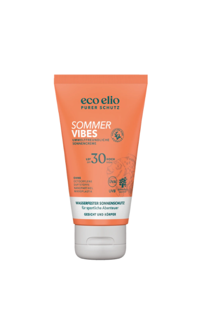 ECO ELIO SUMMER VIBES WATERPROOF KREMAS NUO SAULĖS SPF30, 75 ML
