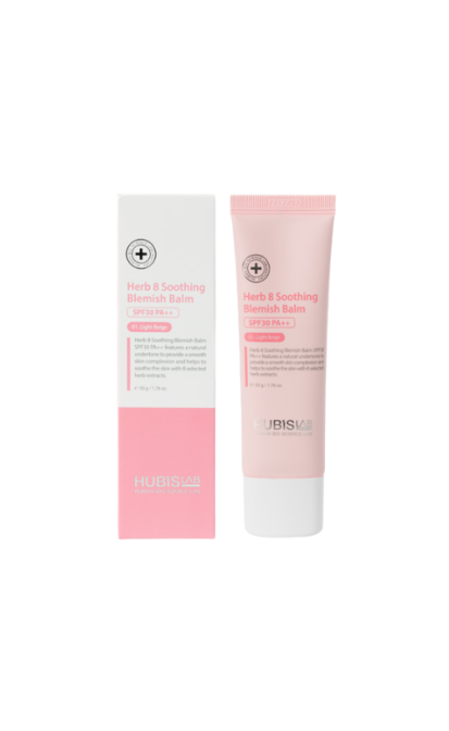 HUBISLAB HERB 8 SOOTHING VEIDO KREMAS SU SPALVA SPF30, 50 G