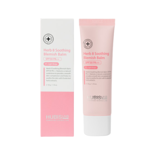 HUBISLAB HERB 8 SOOTHING VEIDO KREMAS SU SPALVA SPF30, 50 G