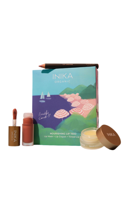 INIKA NOURISHING LIP CARE TRIO DOVANŲ RINKINYS