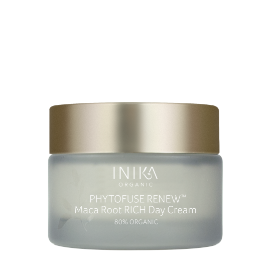 INIKA ORGANIC PHYTOFUSE RENEW PRATURTINTAS DIENINIS KREMAS SU MACA ŠAKNIMI, 50 ML INIKA ORGANIC PHYTOFUSE RENEW PRATURTINTAS DIENINIS KREMAS SU MACA ŠAKNIMI, 50 ML