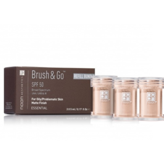 NOON BRUSH&GO ŠEPETĖLIO PAPILDYMAS VISIEMS ODOS TIPAMS (Tone 01), 3x5 G