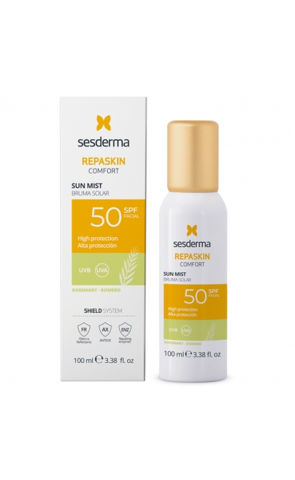 SESDERMA REPASKIN COMFORT APSAUGINĖ VEIDO DULKSNA SU ROZMARINŲ AROMATU SPF50, 100 ML