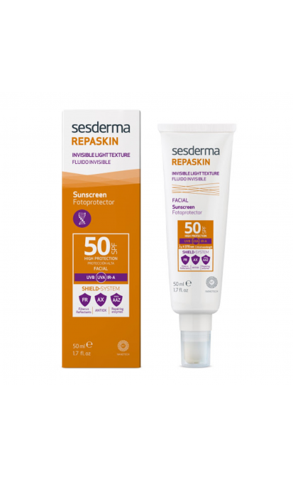 SESDERMA REPASKIN INVISIBLE APSAUGINIS FLUIDAS NUO SAULĖS SPF 50, 50 ml
