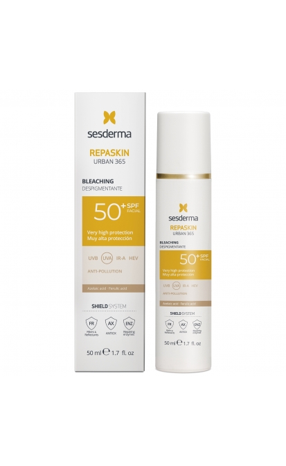 SESDERMA REPASKIN URBAN 365 PIGMENTACIJĄ MAŽINANTIS VEIDO KREMAS NUO SAULĖS SPF50+, 50 ML